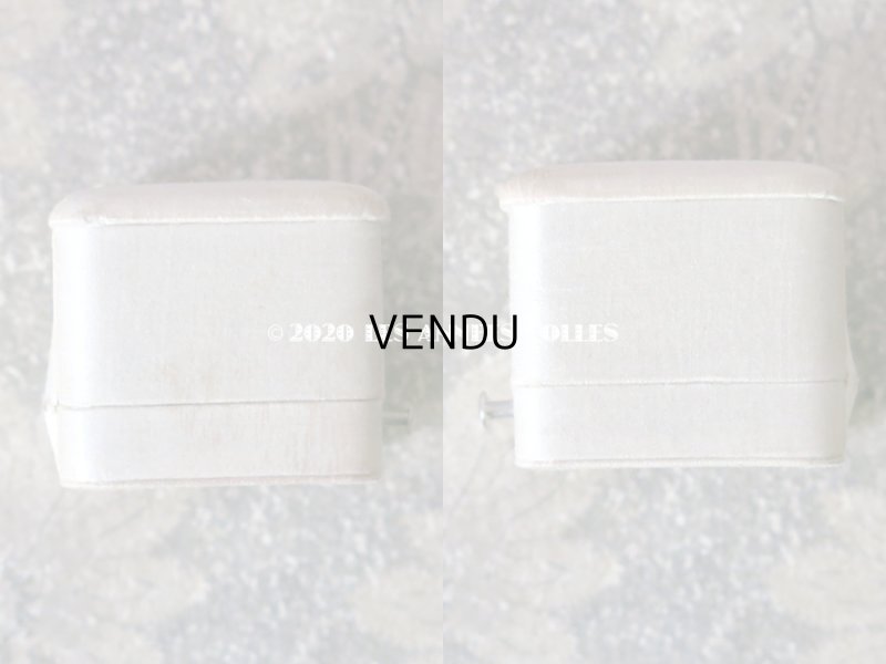 画像9: アンティーク  シルクサテンのリングボックス  ジュエリーボックス  オフホワイト