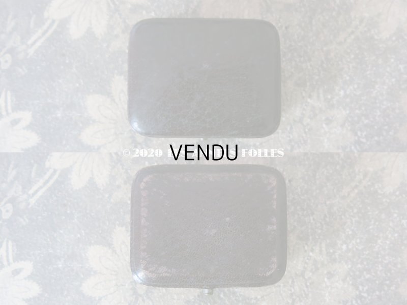 画像9: アンティーク 本革製 ジュエリーボックス ピアス用 ブラウン