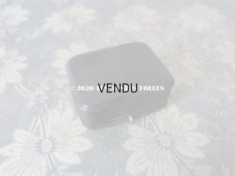 画像8: アンティーク 本革製 ジュエリーボックス ピアス用 ブラウン