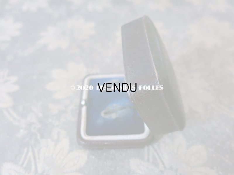 画像4: アンティーク 本革製 ジュエリーボックス ピアス用 ブラウン