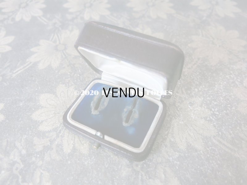 画像3: アンティーク 本革製 ジュエリーボックス ピアス用 ブラウン