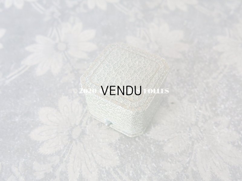 画像3: アンティーク  金彩入り リングボックス ジュエリーボックス ライトグレー&グリーン