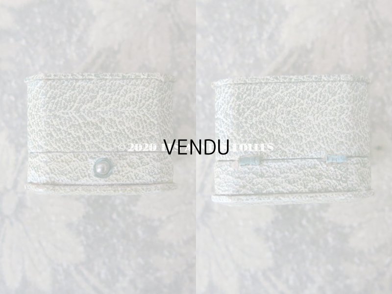 画像9: アンティーク  金彩入り リングボックス ジュエリーボックス ライトグレー&グリーン