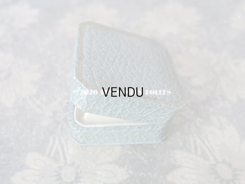 画像5: アンティーク  金彩入り ジュエリーボックス グレイッシュブルー