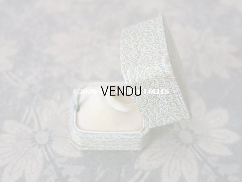 画像4: アンティーク  金彩入り リングボックス ジュエリーボックス ライトグレー&グリーン