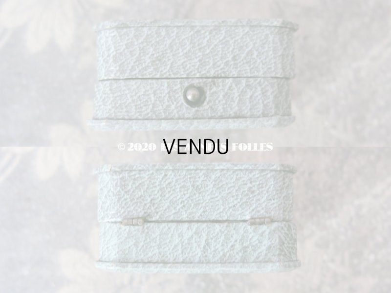 画像9: アンティーク  金彩入り ジュエリーボックス グレイッシュブルー