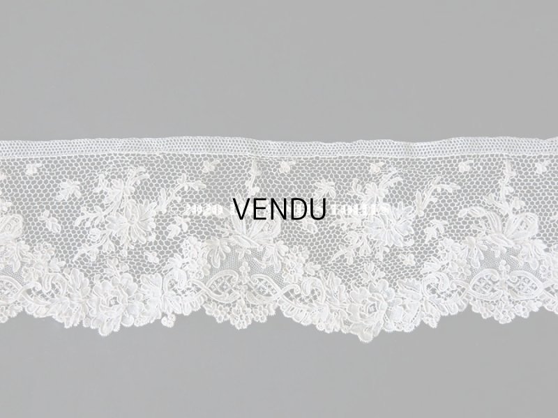 画像3: 19世紀 アンティーク ニードルレース アルジャンタン 【 ポワン・ダルジャンタン 】 71cm