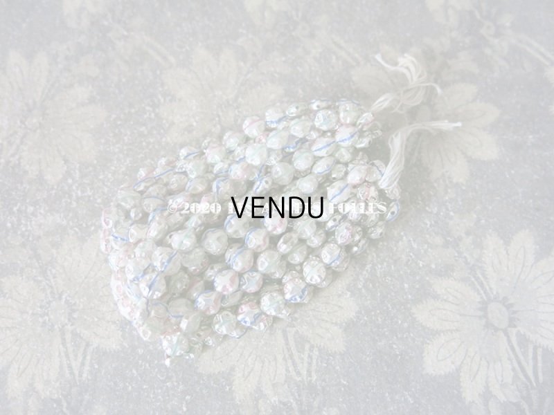 画像6: アンティーク スフレビーズ クロス&ラウンド 3色のライン入り シルバー 吹きガラス製 ビーズ  8mm 約80ピース