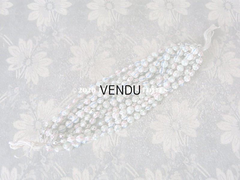 画像7: アンティーク スフレビーズ クロス&ラウンド 3色のライン入り シルバー 吹きガラス製 ビーズ  8mm 約80ピース