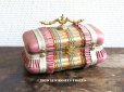画像1: 19世紀 アンティーク ナポレオン3世時代 お菓子箱 ハンドル付き 花模様のレースペーパー チョコレートボックス 木箱  (1)
