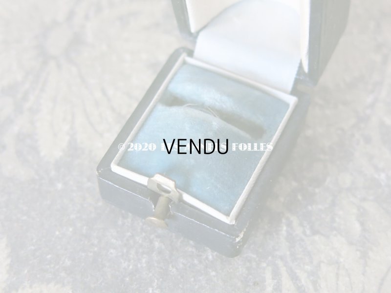 画像3: 19世紀 アンティーク 本革製 リングボックス 黒 ジュエリーボックス