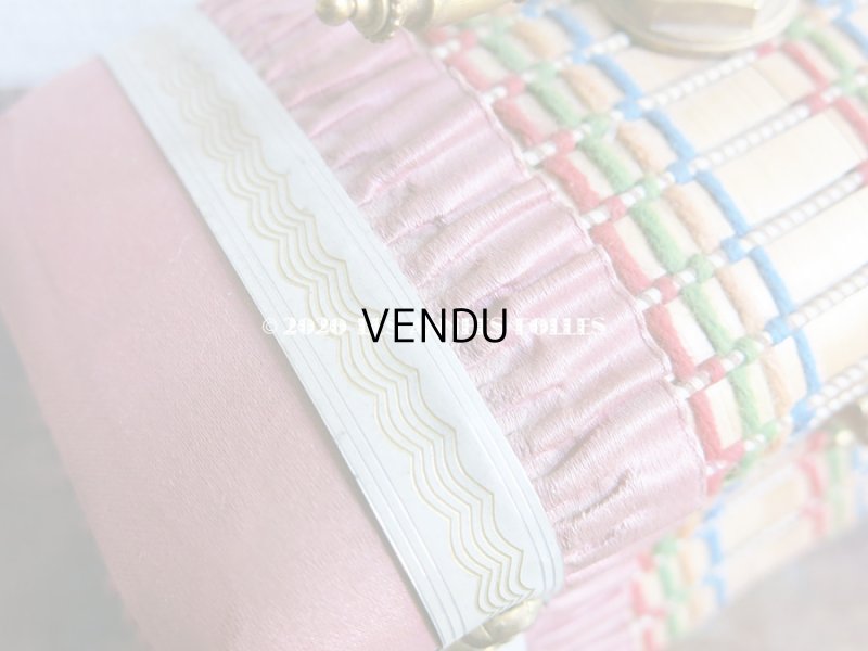 画像20: 19世紀 アンティーク ナポレオン3世時代 お菓子箱 ハンドル付き 花模様のレースペーパー チョコレートボックス 木箱 