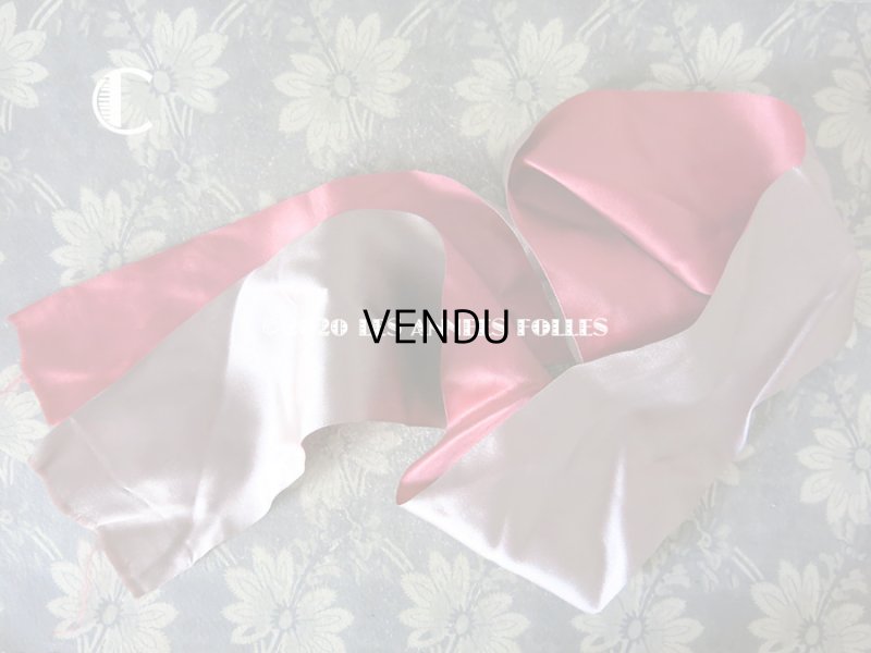 画像9: 18世紀&20世紀初頭 アンティーク シルク製 リボン 幅広リボン