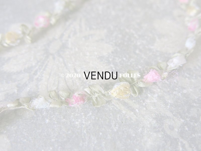 画像6: アンティーク シルク製 ロココトリム 5色の薔薇 ロココリボン 23cm