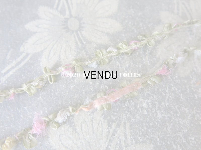 画像4: アンティーク シルク製 ロココトリム 5色の薔薇 ロココリボン 23cm