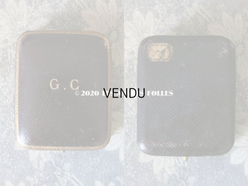 画像3: アンティーク 本革製  ジュエリーボックス イニシャル入り