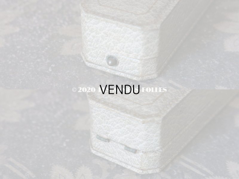 画像6: アンティーク ブローチ用 ジュエリーボックス 金彩入り ライトグレー