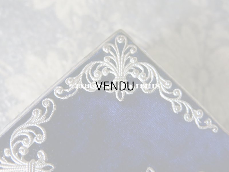 画像8: 1870年 アンティーク ミサ典書 ダークブルーのベルベット