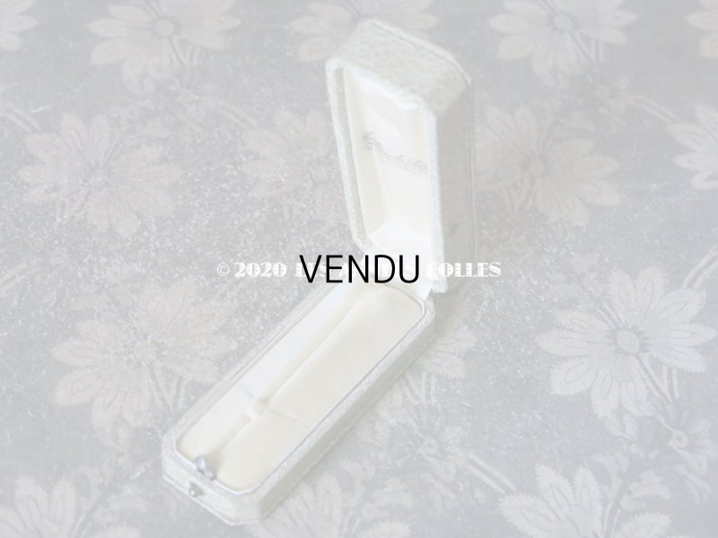 画像3: アンティーク ブローチ用 ジュエリーボックス 金彩入り ライトグレー