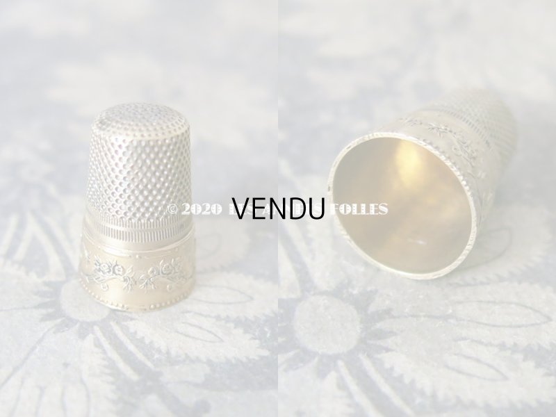 画像13: 19世紀末 アンティーク ヴェルメイユ製 薔薇模様 裁縫道具のセット 