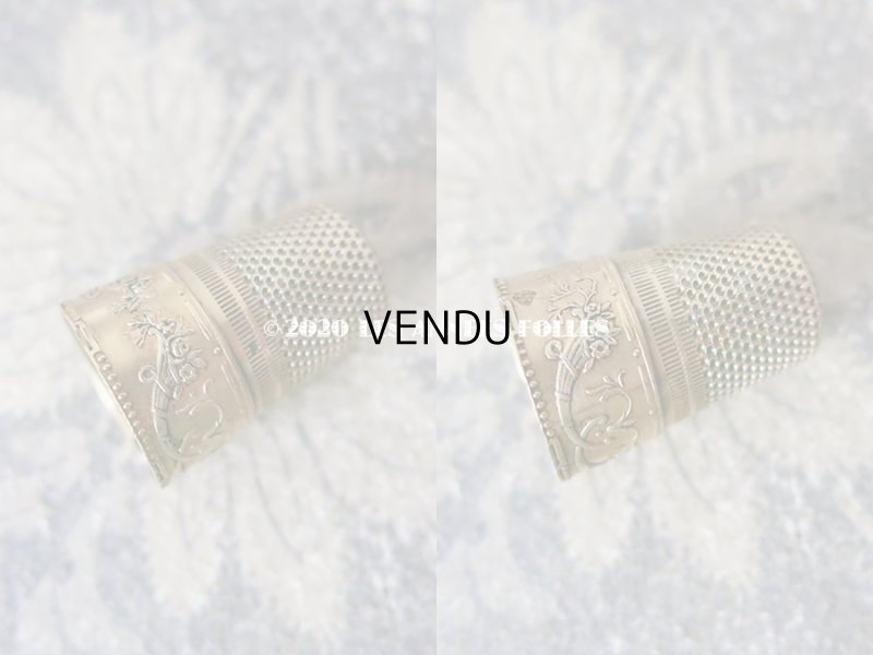 画像14: 19世紀末 アンティーク ヴェルメイユ製 薔薇模様 裁縫道具のセット 