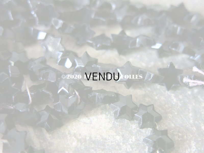 画像3: アンティーク フレンチジェット 星型 ビーズ 7mm強 約70ピース