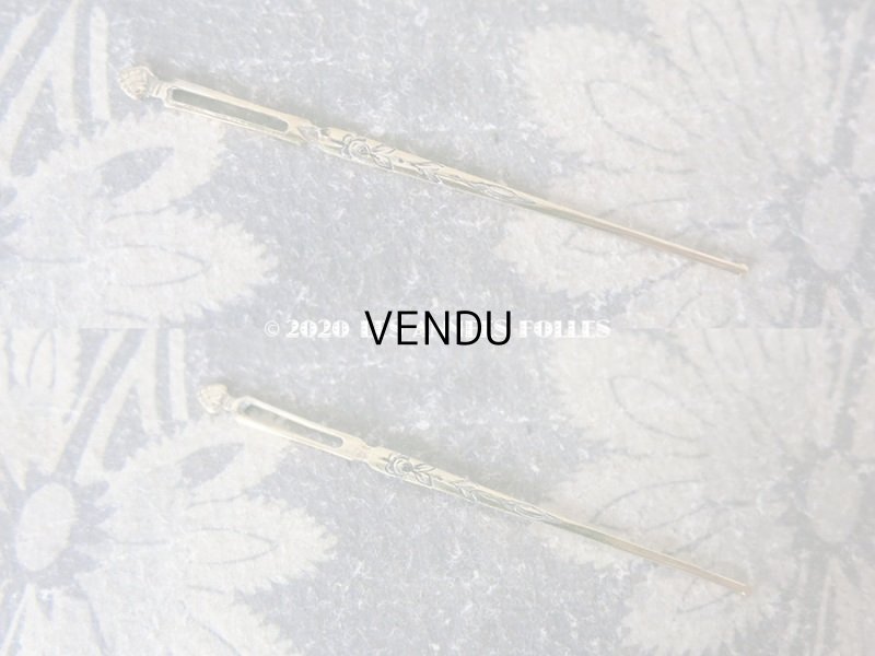 画像15: 19世紀末 アンティーク ヴェルメイユ製 薔薇模様 裁縫道具のセット 