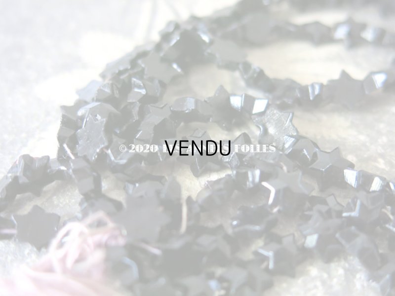 画像4: アンティーク フレンチジェット 星型 ビーズ 7mm強 約70ピース