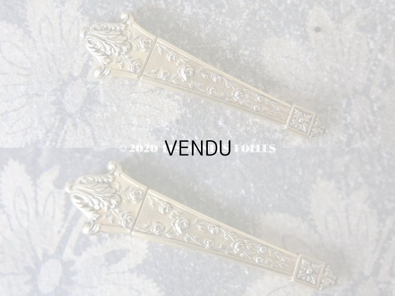 画像4: 19世紀末 アンティーク ヴェルメイユ製 薔薇模様 裁縫道具のセット 