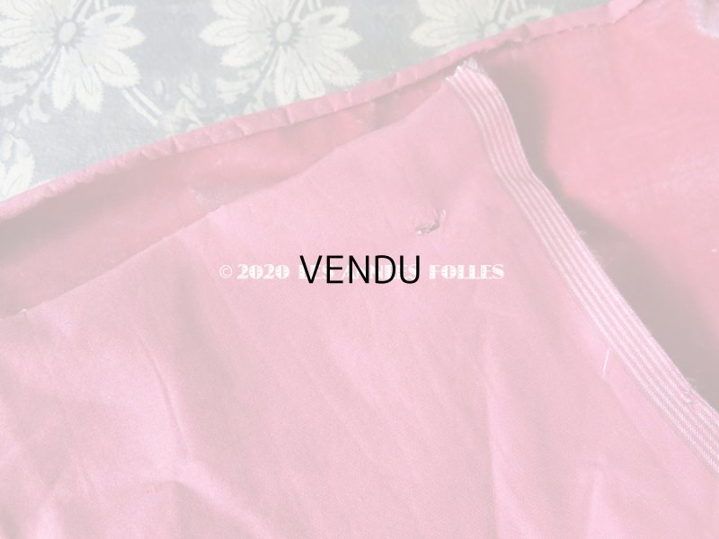 画像3: 1920年代 アンティーク ファブリック シルク製 ベルベット ピンク　37×120cm