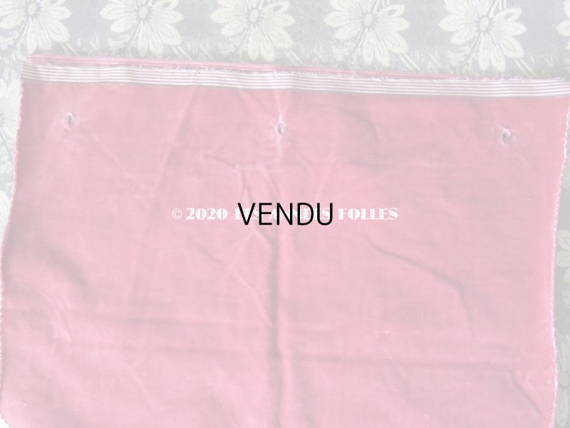 画像6: 1920年代 アンティーク ファブリック シルク製 ベルベット ピンク　37×120cm