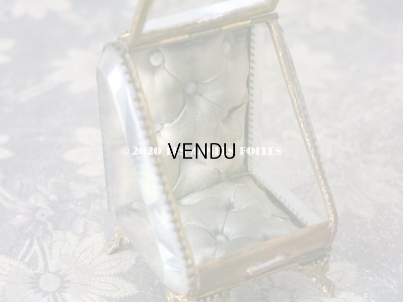 画像10: アンティーク 懐中時計 & ジュエリーボックス パウダーブルーのシルク製クッション