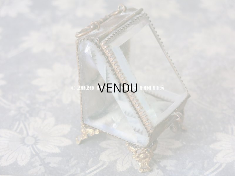 画像8: アンティーク 懐中時計 & ジュエリーボックス パウダーブルーのシルク製クッション