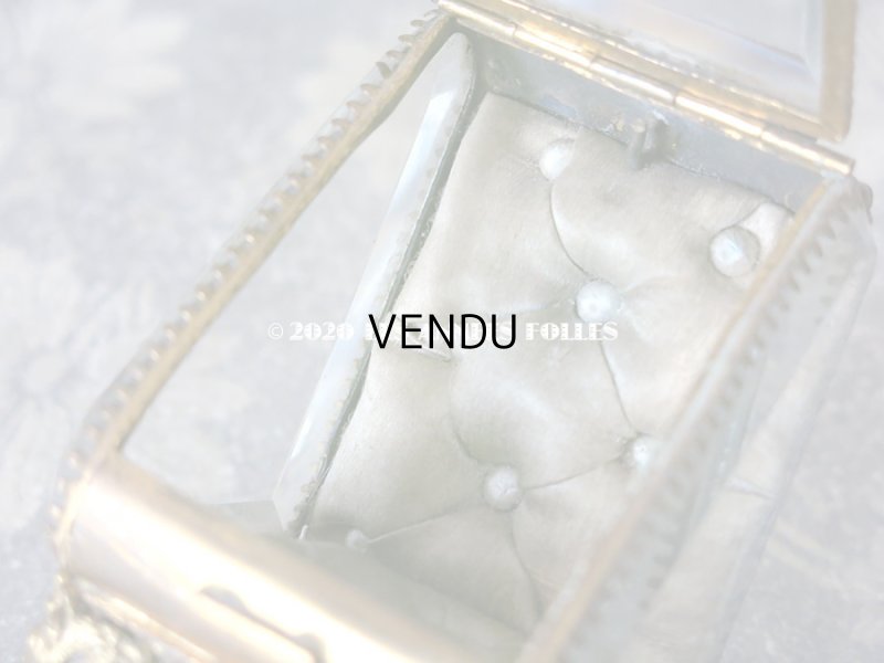 画像12: アンティーク 懐中時計 & ジュエリーボックス パウダーブルーのシルク製クッション