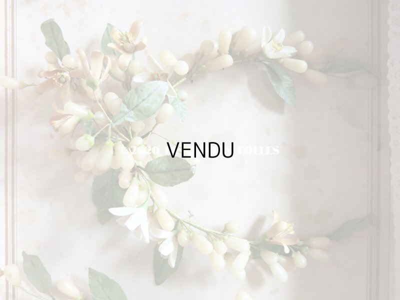 画像6: 未使用 アンティーク レースペーパー付ボックス入り&台紙付 ワックスフラワーのヘッドリース ウェディング 結婚式 ティアラ