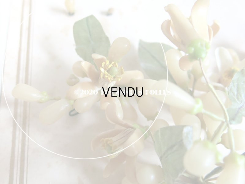 画像5: 未使用 アンティーク レースペーパー付ボックス入り&台紙付 ワックスフラワーのヘッドリース ウェディング 結婚式 ティアラ