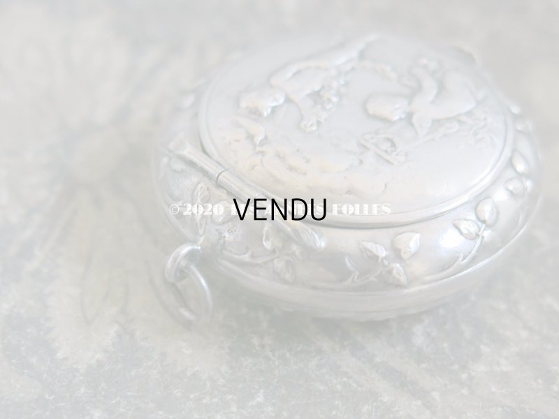 画像6: 1900年代 アンティーク シルバー製 天使のパウダーケース - F.P.LASSERRE -