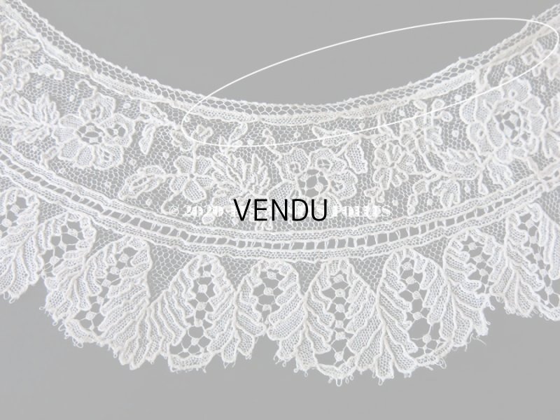 画像4: 19世紀末 アンティーク ポワンドガーズ 少女の付け襟 ニードルレース  『ポワン・ド・ガーズ』　