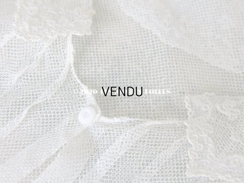 画像9: 19世紀末 アンティーク アランソンレースの襟付きトップ 【 ポワン・ダランソン 】 