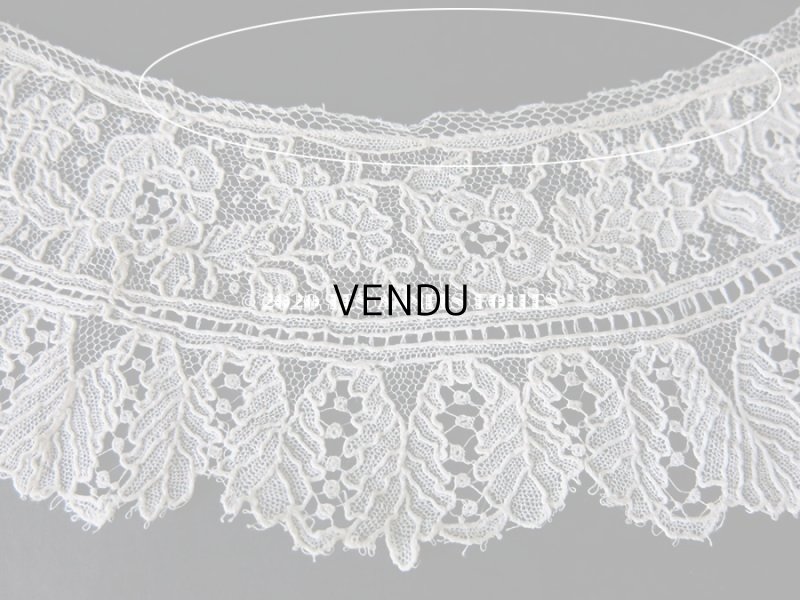 画像5: 19世紀末 アンティーク ポワンドガーズ 少女の付け襟 ニードルレース  『ポワン・ド・ガーズ』　