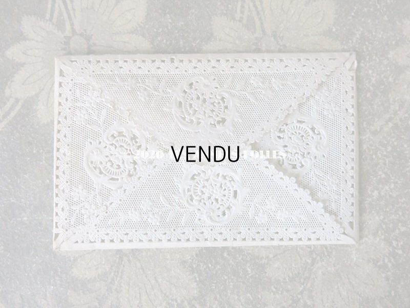 画像7: 19世紀 アンティーク  封筒入り 初聖体のカニヴェ コミュ二オン レースの透かし柄