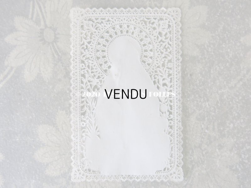 画像5: 19世紀 アンティーク  封筒入り 初聖体のカニヴェ コミュ二オン レースの透かし柄