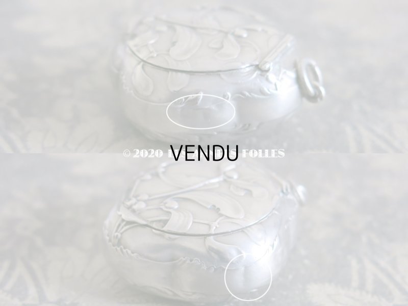 画像9: アンティーク シルバー製 ヤドリギのパウダーケース - CHARLES MURAT -