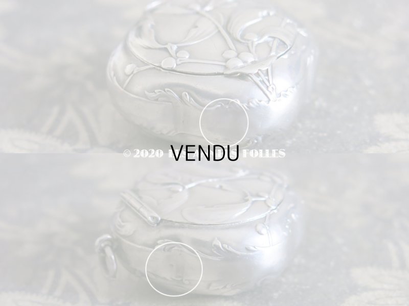 画像10: アンティーク シルバー製 ヤドリギのパウダーケース - CHARLES MURAT -