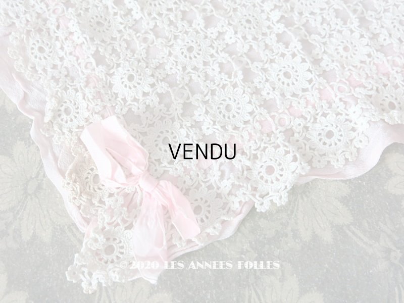 画像13: アンティーク * 蚤の市セット * ウェディング用 ミュール & リボン付きクロシェレースのテーブルセンター