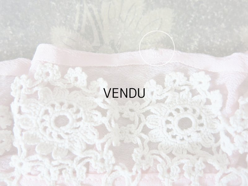 画像19: アンティーク * 蚤の市セット * ウェディング用 ミュール & リボン付きクロシェレースのテーブルセンター