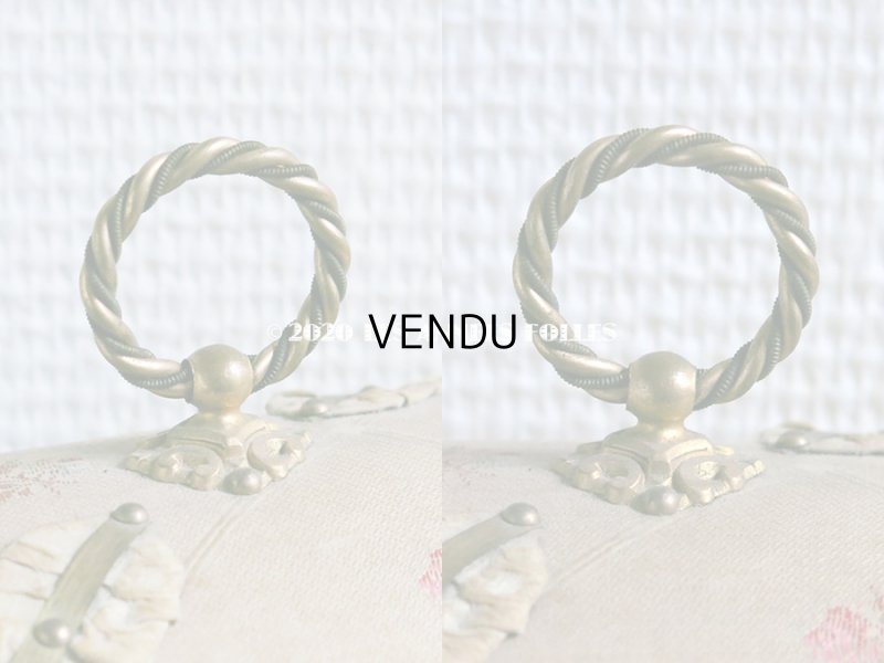 画像6: 【クリスマスセール2020対象外】 19世紀 アンティーク ナポレオン3世時代 お菓子箱  ピンクの薔薇模様のファブリック　ハンドル付き チョコレートボックス 木箱 