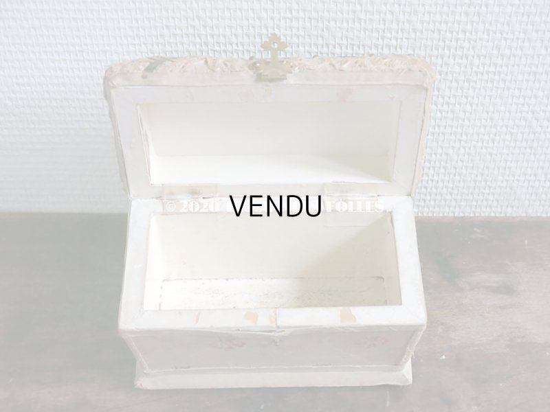 画像8: 【クリスマスセール2020対象外】 19世紀 アンティーク ナポレオン3世時代 お菓子箱  ピンクの薔薇模様のファブリック　ハンドル付き チョコレートボックス 木箱 