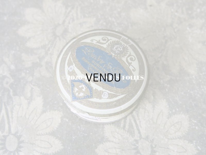 画像3: 【クリスマスセール2020対象外】 アンティーク 王冠付き 小さなパウダーボックス POUDRE DE RIZ SURFINE 