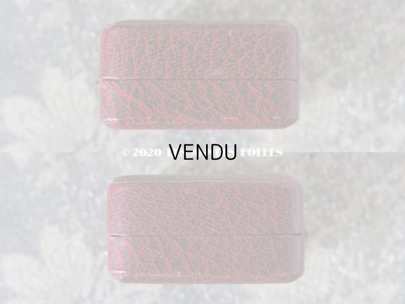 画像4: 【クリスマスセール2020対象外】 アンティーク  金彩入り ジュエリーボックス ダークレッド